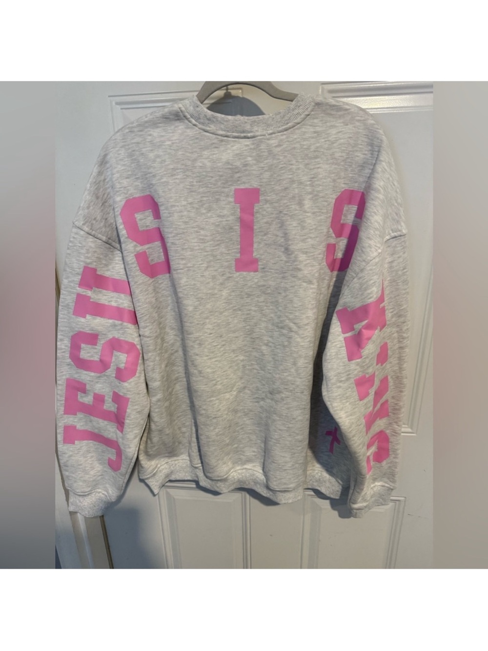 NWOT Altar’d State Jesus is King Crew Neck Sweatshirt L - Picture 4 of 9